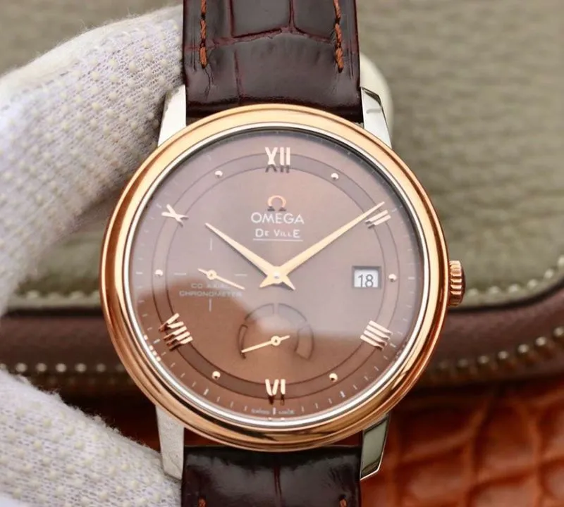 Omega De Ville Prestige 424.23.40.20.13.001 TW Factory 1:1 Best Edition Replica Watch Swiss ETA2824 Brown Dial